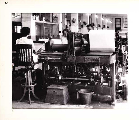 Photographic Print, Flatbed Stamp Printing Press, c.1932