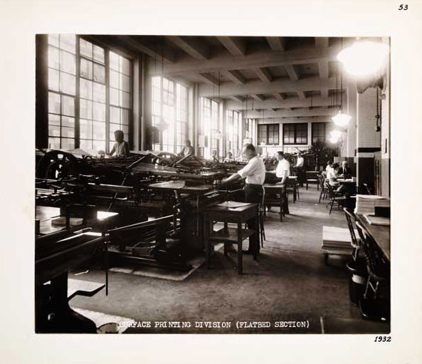 Photographic Print, Surface Printing Division, Flatbed Section, c.1932