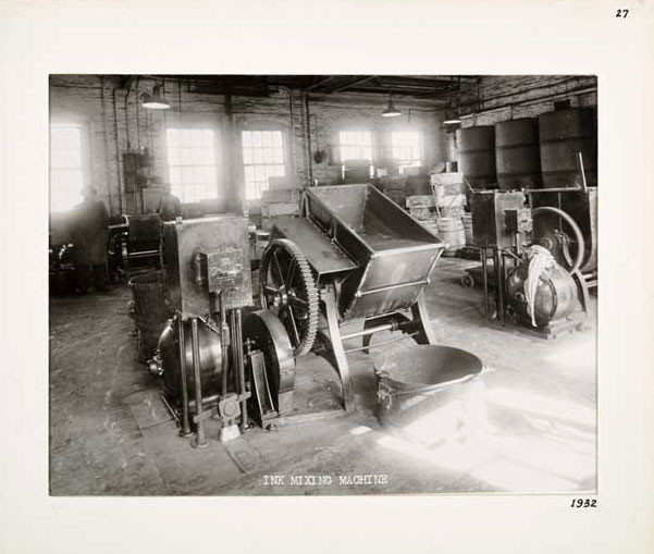 Photographic Print, Ink Making Equipment in BEP 1880 Outbuilding, c.1932