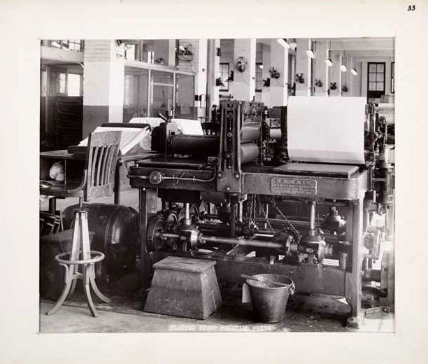 Photographic Print, Flatbed Stamp Printing Press