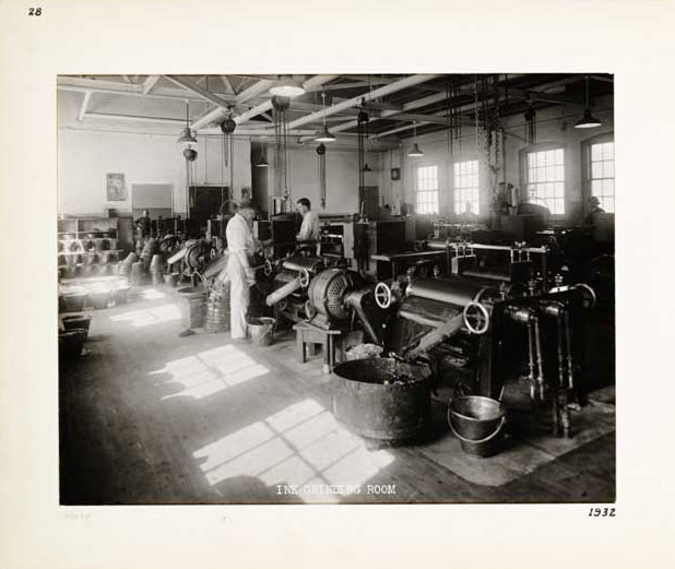 Photographic Print, Ink Grinding Room, c. 1932.