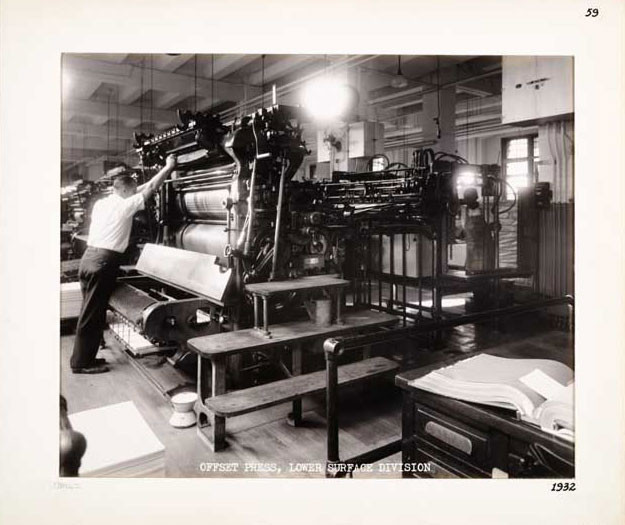 Photographic Print, Offset Press, Lower Surface Division, c. 1932.