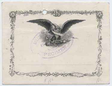 Plate proof, President Dinner Card