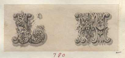 Proof, Ornamental Letters "L" and "M", miscellaneous die