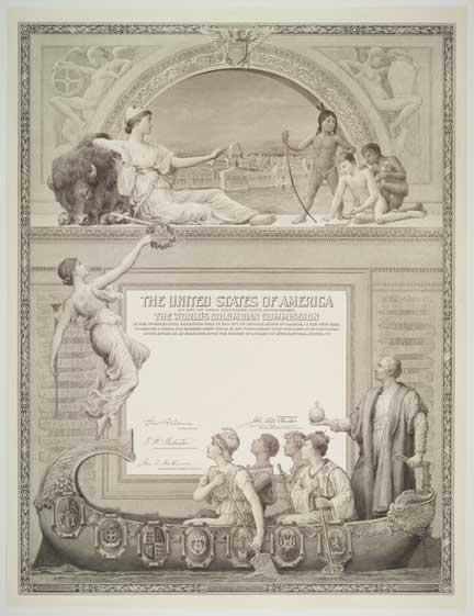 Proof, Certificate of Award, Issued by the World's Columbian Commission in Chicago, 1893