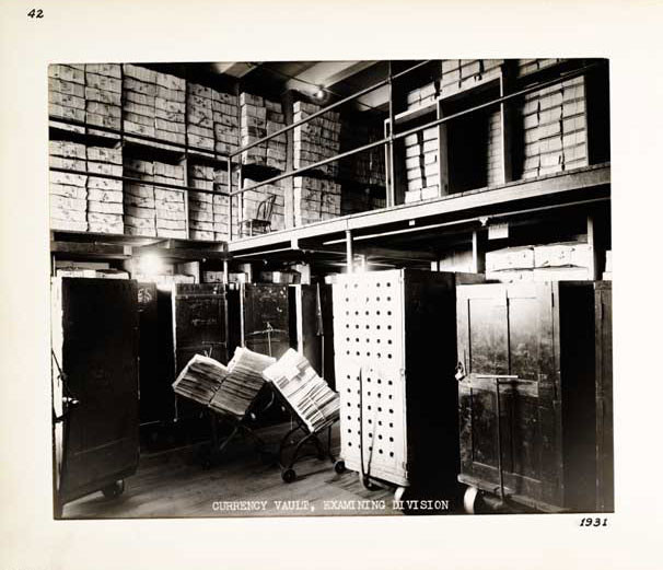 Photographic Print, Currency Vault, Examining Division, c. 1931.