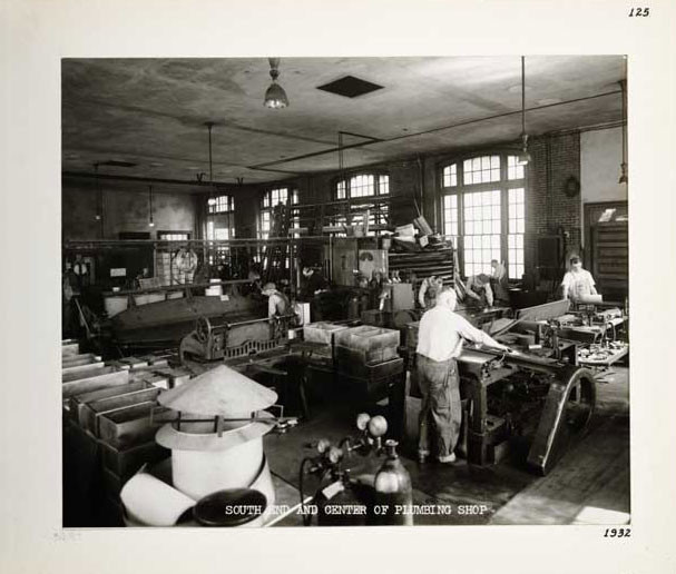 Photographic Print, Plumbing Shop, c. 1932.