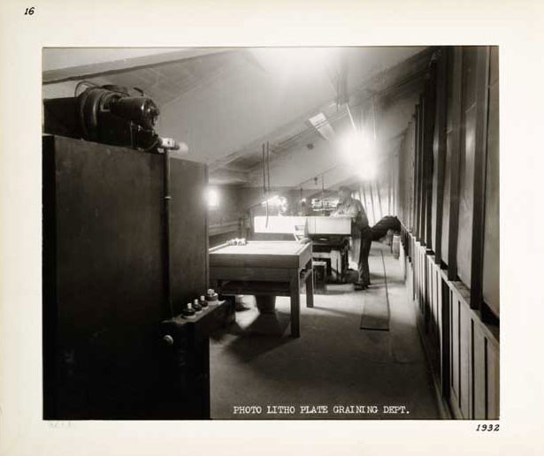 Photographic Print, Photo Litho Plate Graining Dept., c.1932