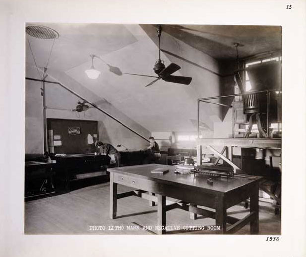 Photographic Print, Photo Litho Mask and Negative Cutting Room, c.1932