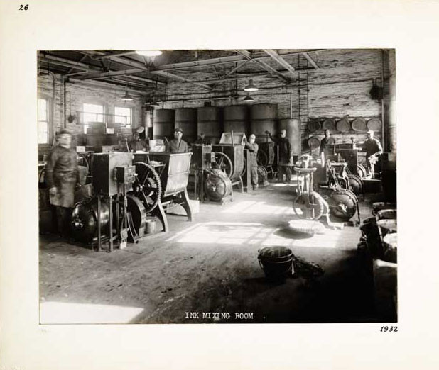 Photographic Print, Ink Mixing Room, c. 1932.