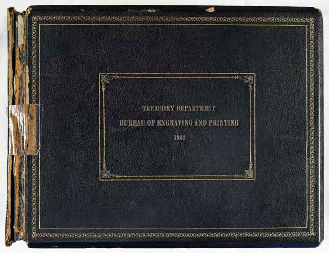 Binder, Treasury Department, Bureau of Engraving and Printing, 1934